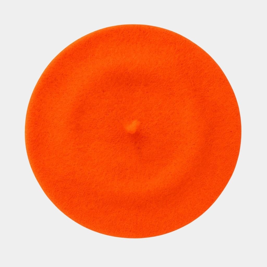 Béret basque orange en laine