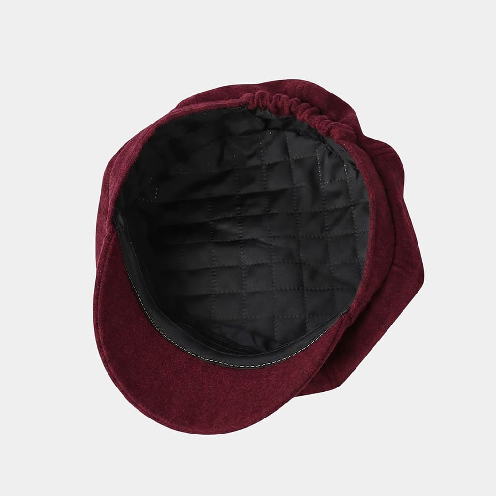 Béret casquette bordeaux en coton
