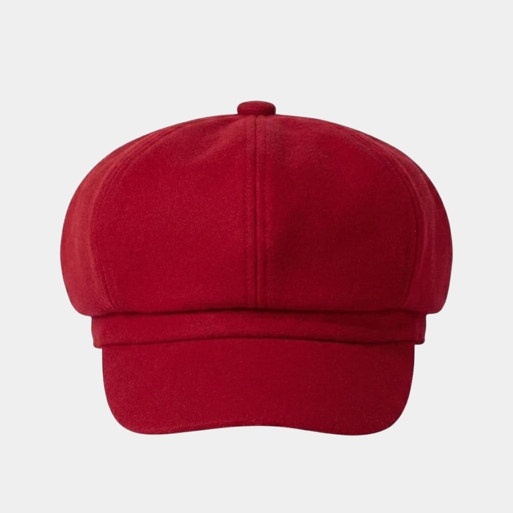 Béret casquette rouge en coton