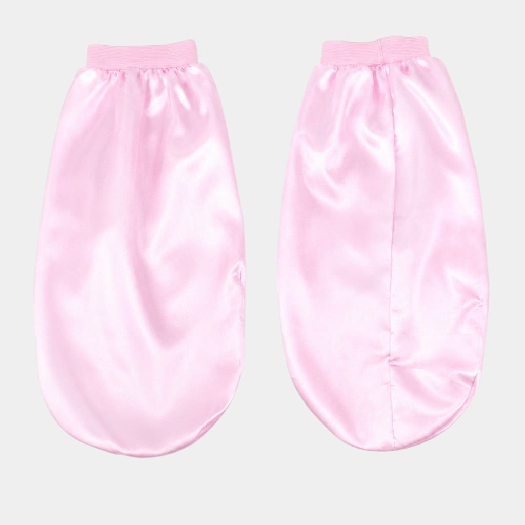 Bonnet de nuit en satin long rose clair