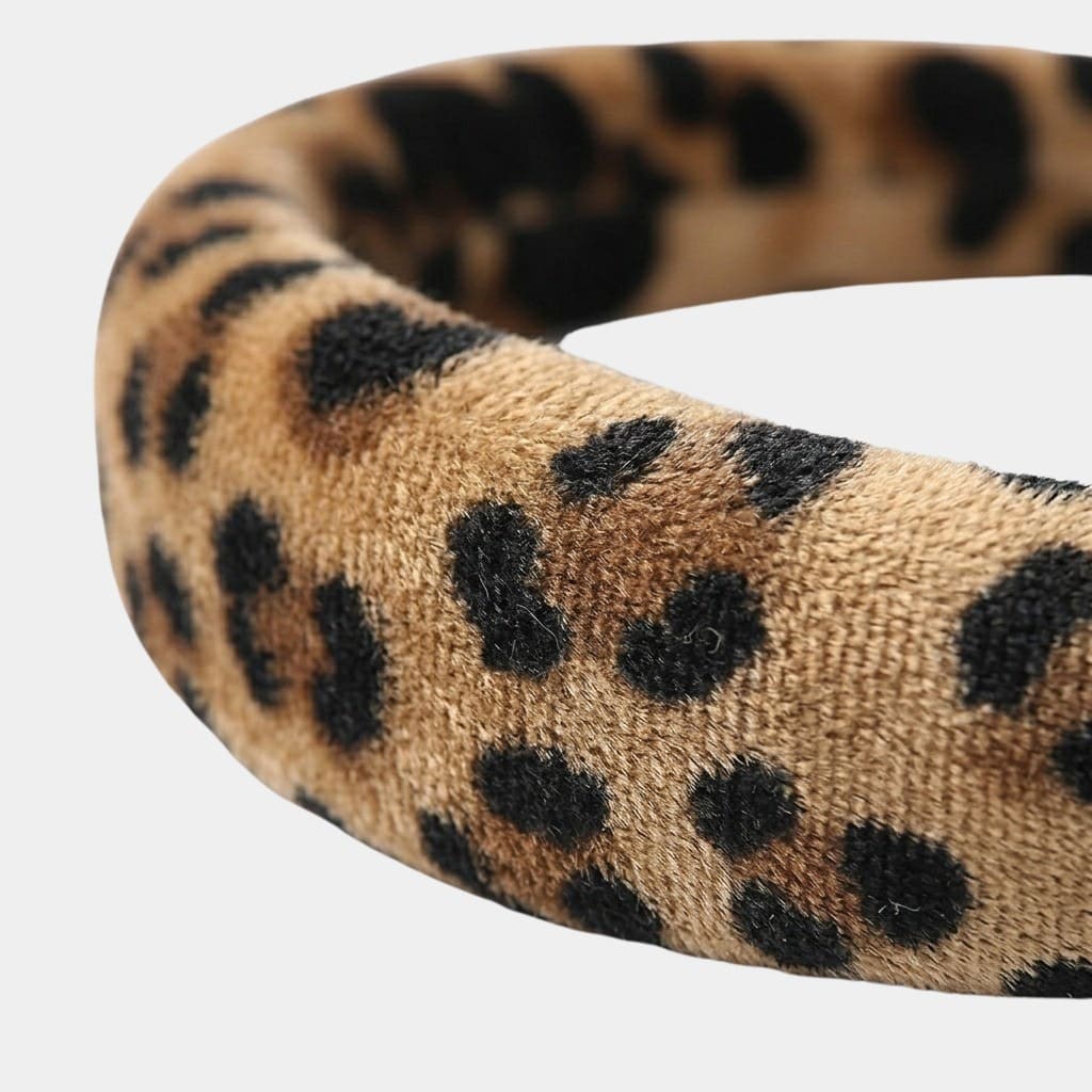 Serre-tête léopard en velours