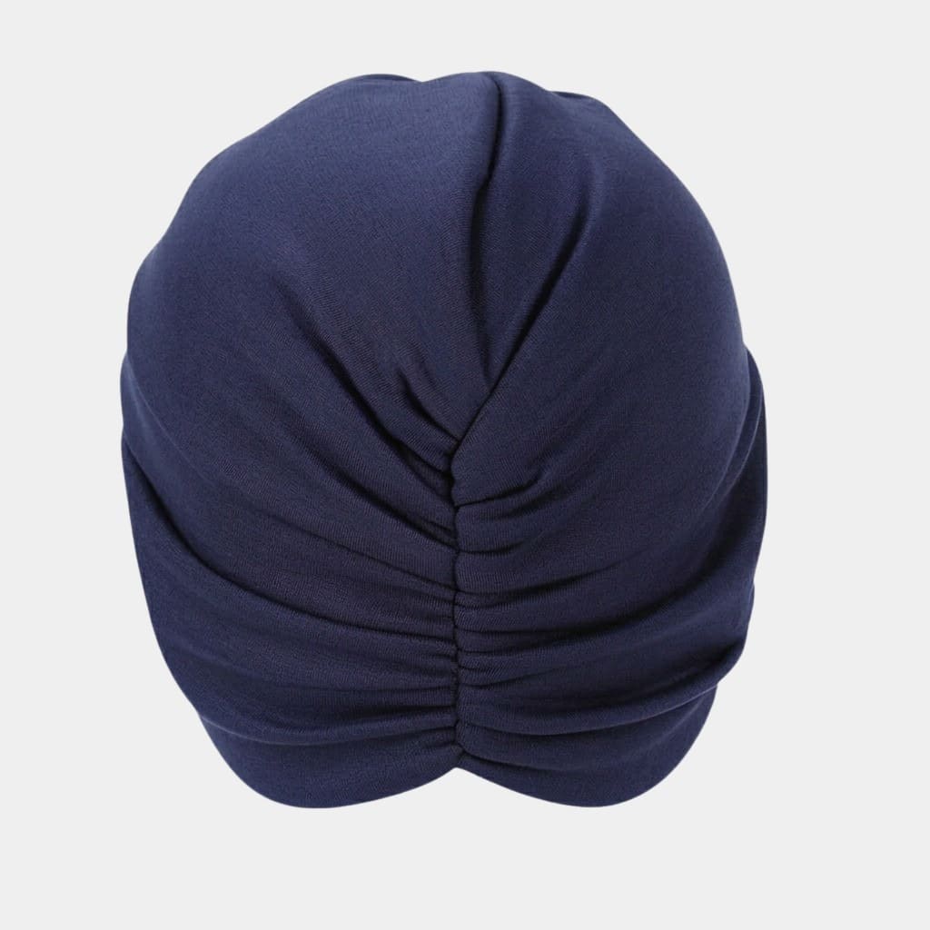 Turban croisé bleu marine