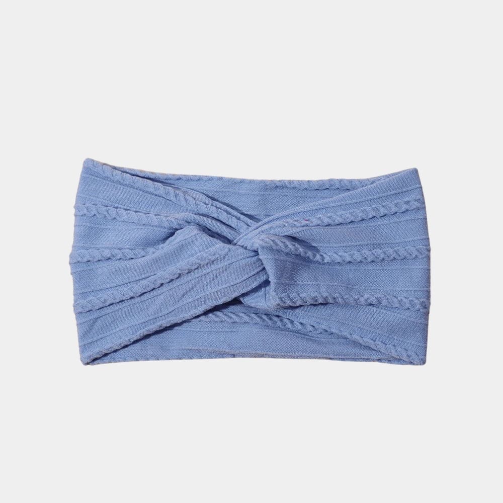 Bandeau bébé large bleu acier clair