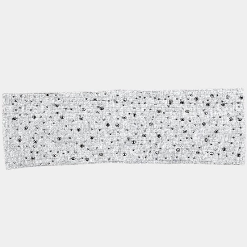 Bandeau à strass gris clair