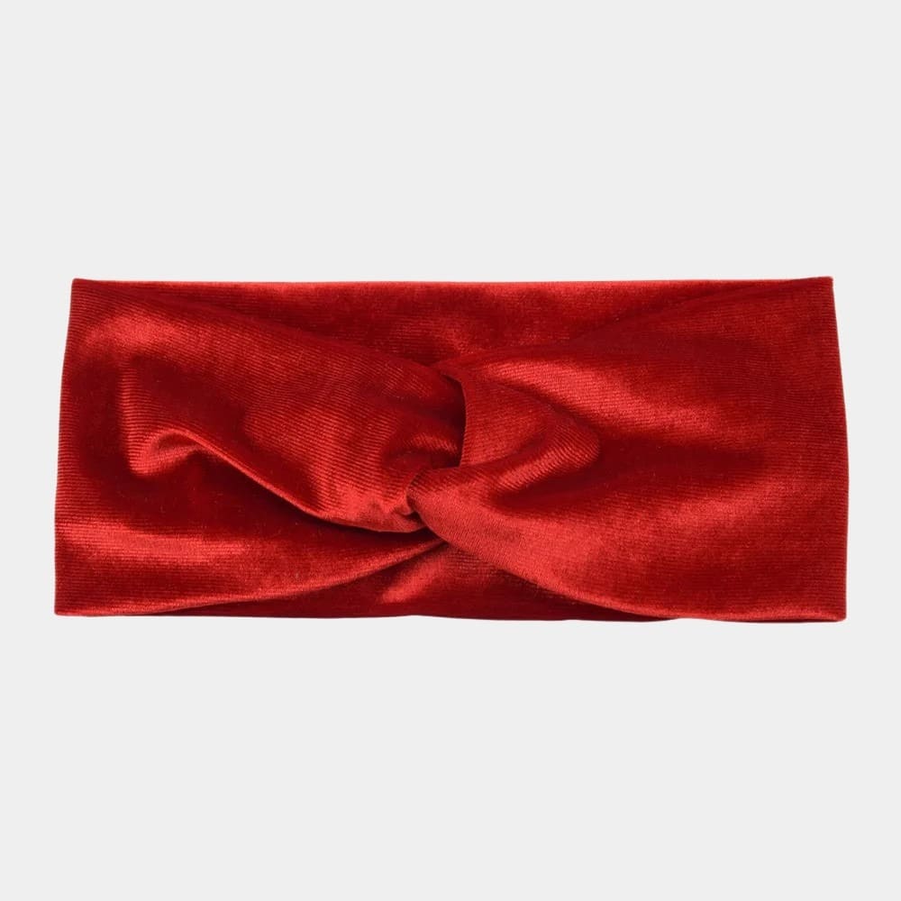 Bandeau en velours rouge