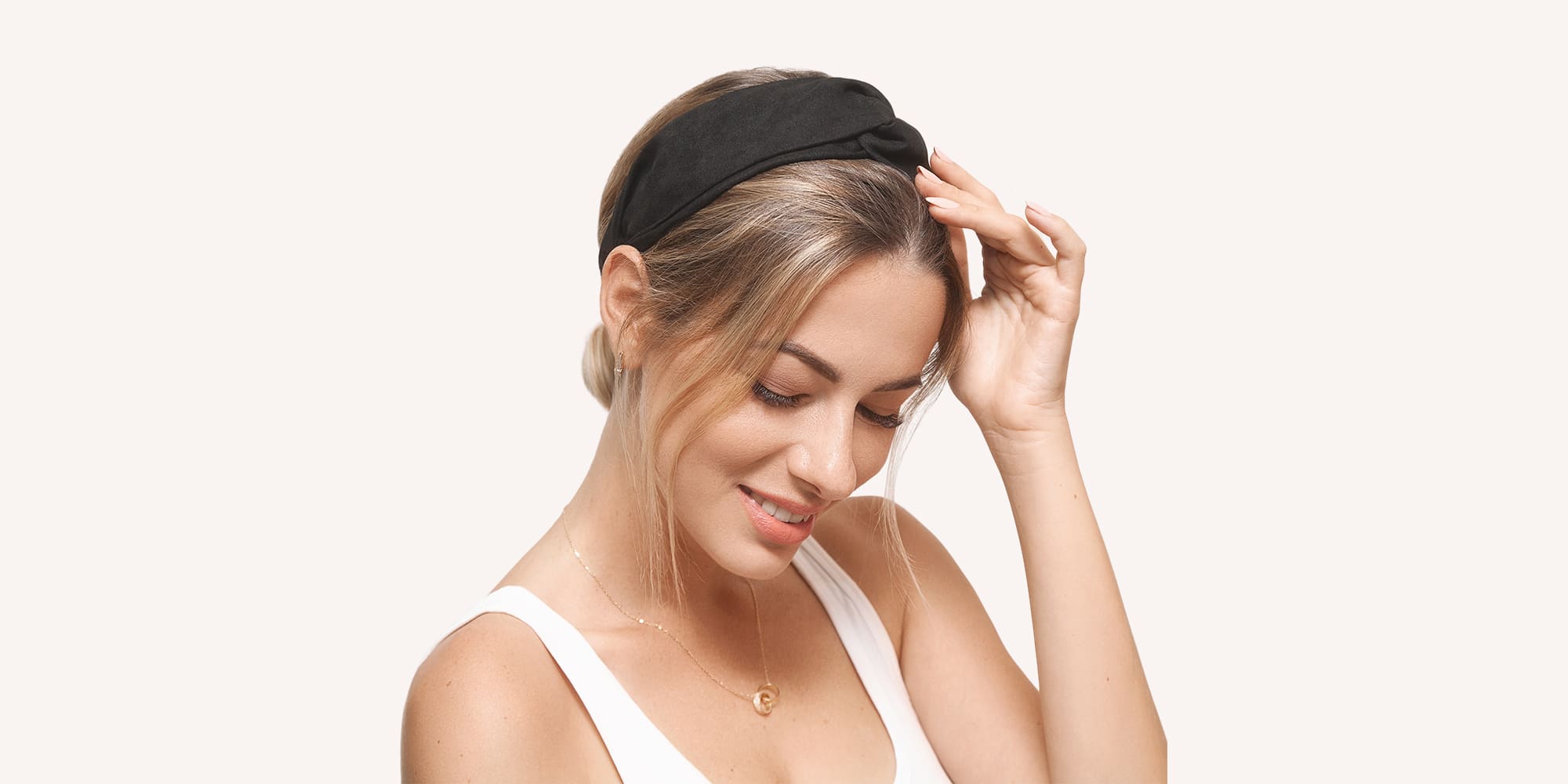 Banner black headband - Meolina