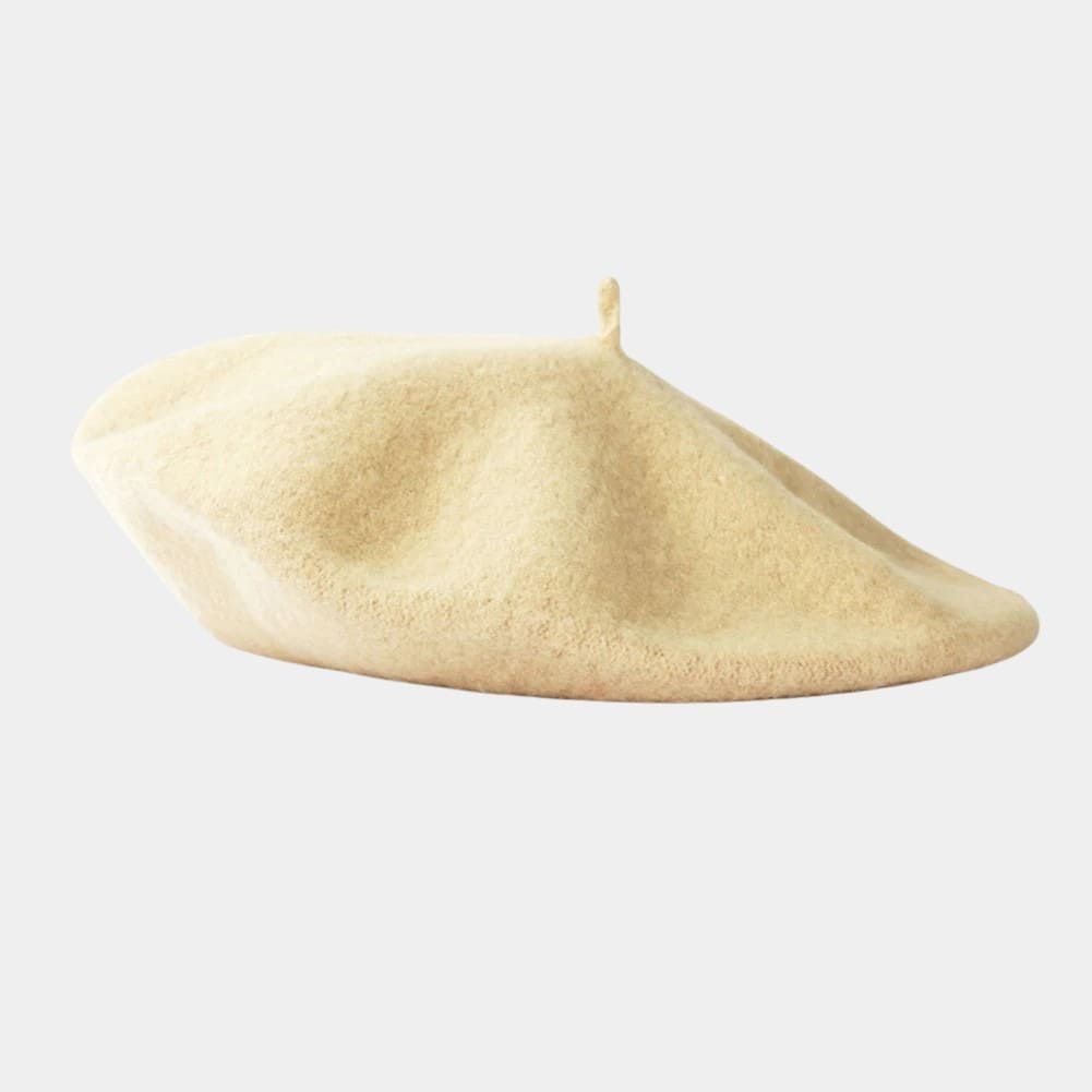 Béret basque beige en laine