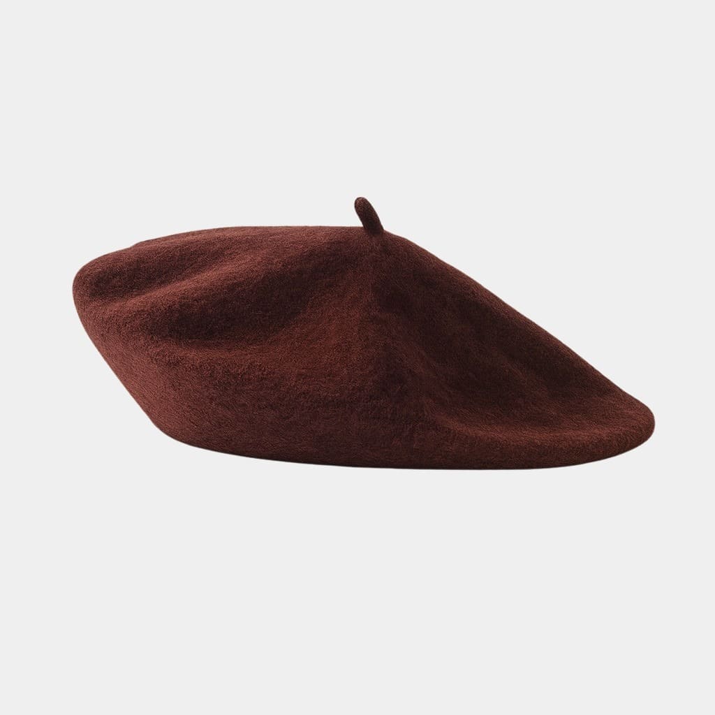 Béret basque café en laine