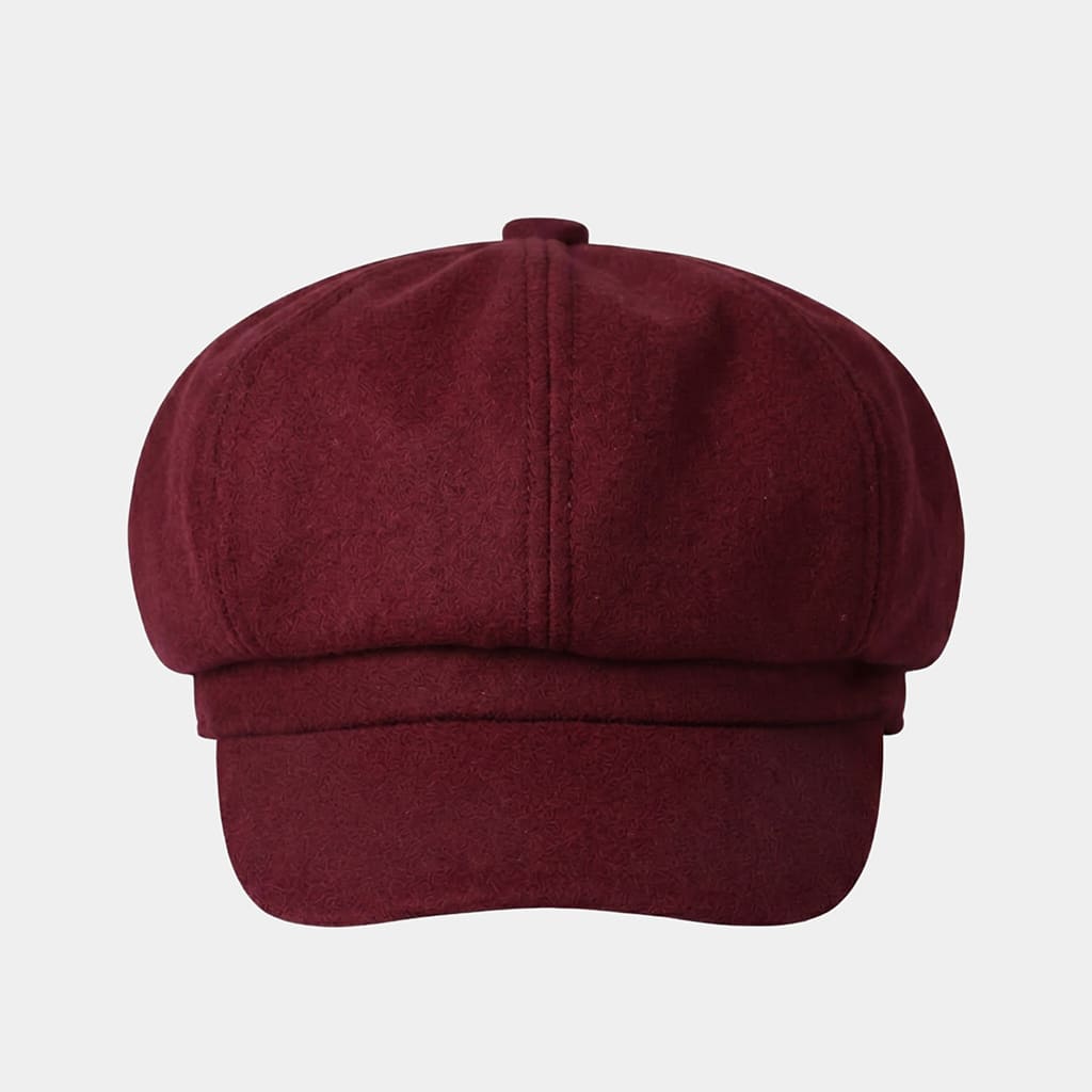 Béret casquette bordeaux en coton