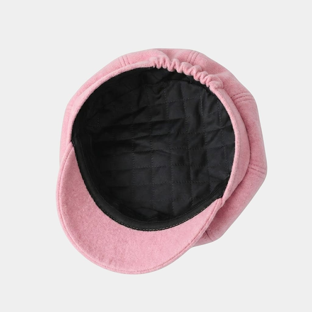 Béret casquette rose en coton