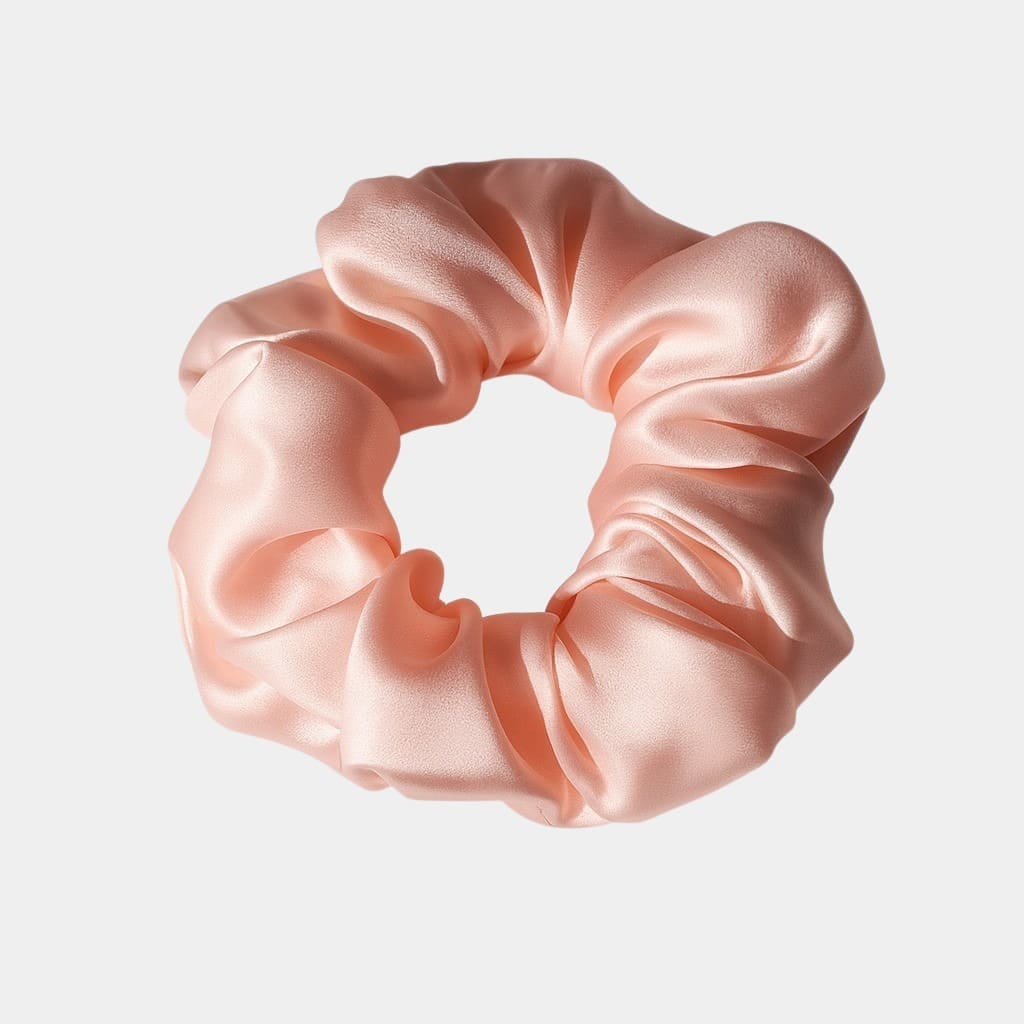 Chouchou en soie rose