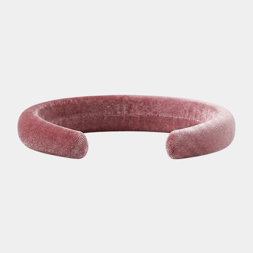 Serre-tête rose en velours