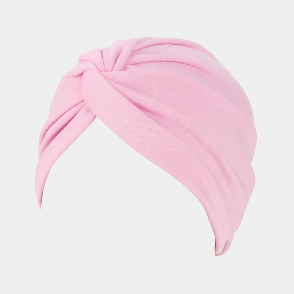 Turban croisé rose