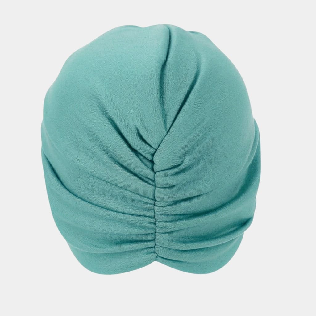 Turban croisé turquoise