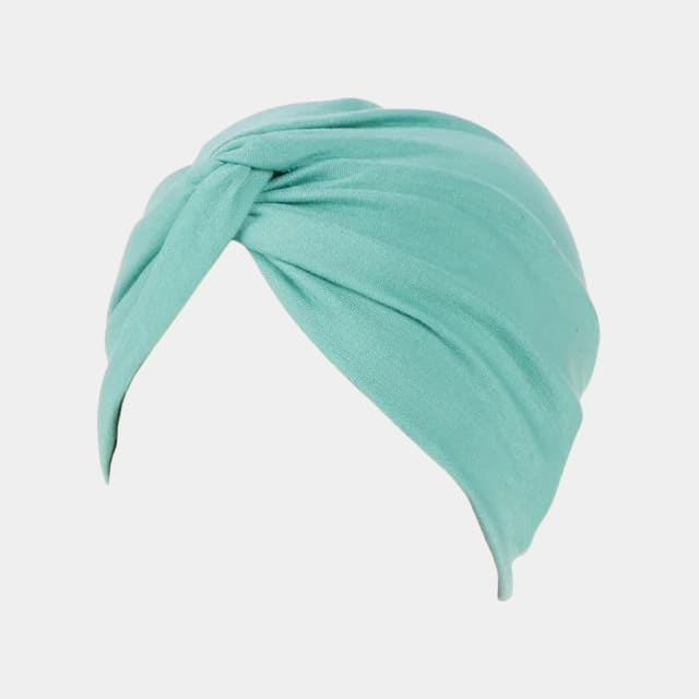 Turban croisé turquoise