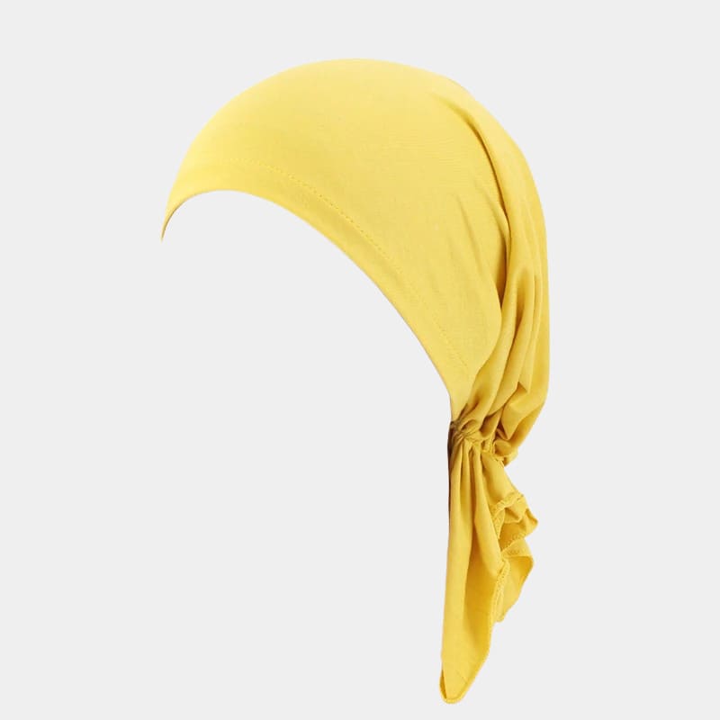 Turban foulard jaune