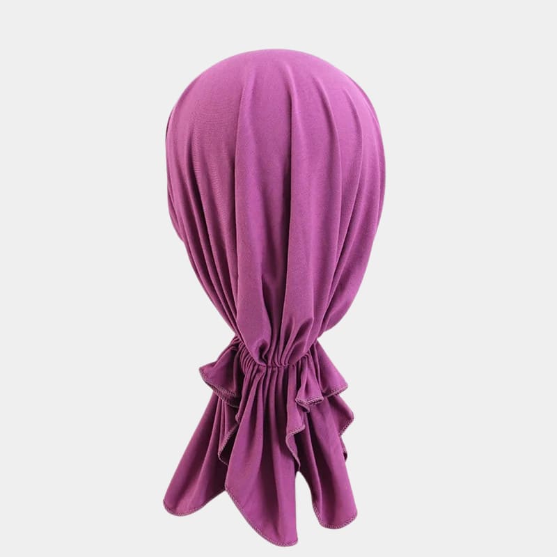 Turban foulard violet