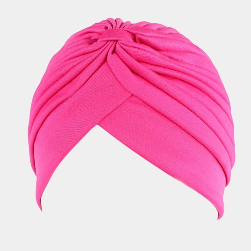 Turban plissé rose fuchsia